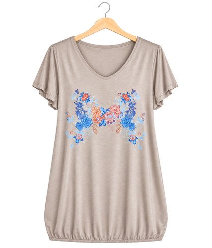 Shirt longshirt gummizug - longshirt,