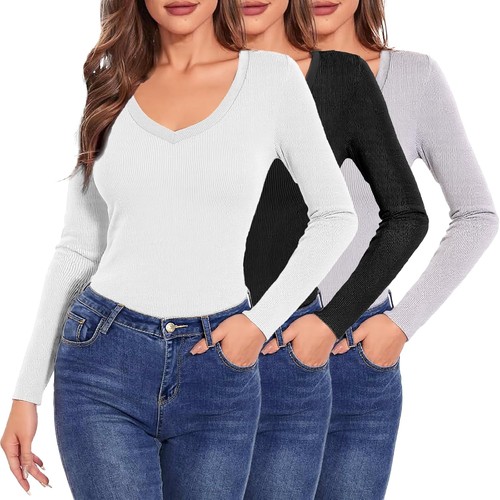 3er pack basic shirt damen - basic,