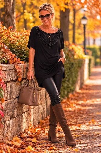 Flame longshirt schwarz mit - longshirt,