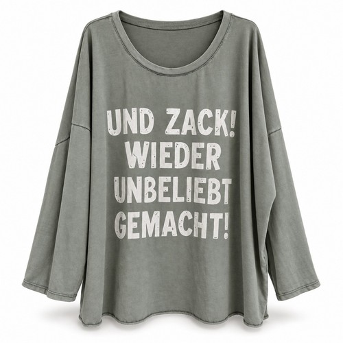 Damen oversize longshirt - oversize,