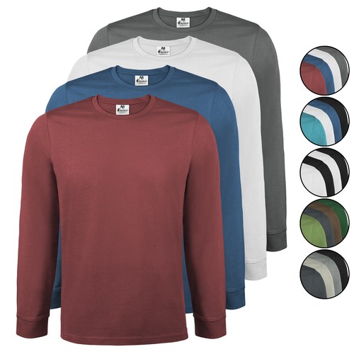 Herren langarmshirt 4er - langarmshirt,