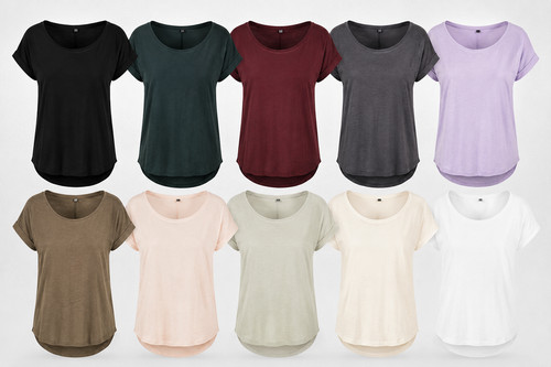 Damen long slub - damen, t-shirt