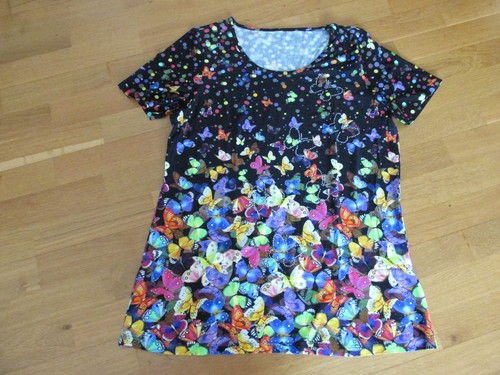 Long shirt schwarz bunt - schwarz, 44