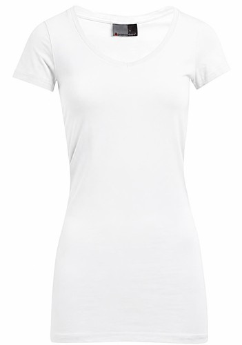 Women slim fit neck damen - fit, v-neck